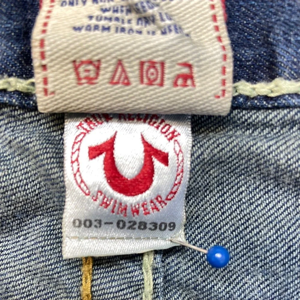 True Religion Board Shorts Mens‎ 34 Blue Excellent Section Surf Contrast Stitch
